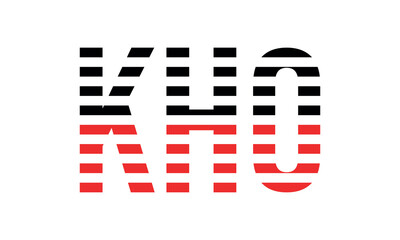 KHO three initial letter iconic line negative space minimal logo design vector template. monogram, abstract, wordmark, business, typography, minimalist, brand, company, flat, modern, unique, simple