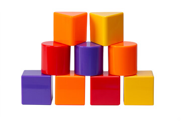Obraz premium A set of colorful plastic figures. Isolate on a white background.