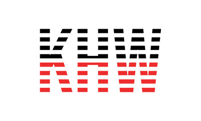 KHW three initial letter iconic line negative space minimal logo design vector template. monogram, abstract, wordmark, business, typography, minimalist, brand, company, flat, modern, unique, simple