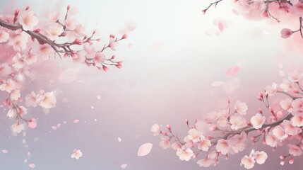 スペースのある桜の背景素材（Generative AI）