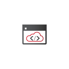 Fototapeta premium Cloud computing. Format PNG