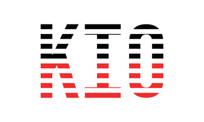 KIO three initial letter iconic line negative space minimal logo design vector template. monogram, abstract, wordmark, business, typography, minimalist, brand, company, flat, modern, unique, simple