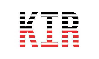 KIR three initial letter iconic line negative space minimal logo design vector template. monogram, abstract, wordmark, business, typography, minimalist, brand, company, flat, modern, unique, simple