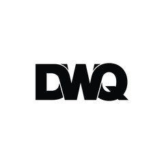 DWQ letter monogram logo design vector