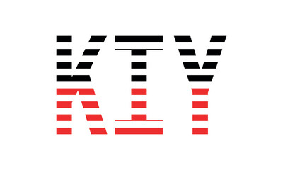 KIY three initial letter iconic line negative space minimal logo design vector template. monogram, abstract, wordmark, business, typography, minimalist, brand, company, flat, modern, unique, simple