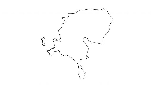 animated sketch map of Cairo in Egypt