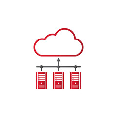 Cloud computing icon. 