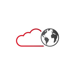 Cloud computing icon. 