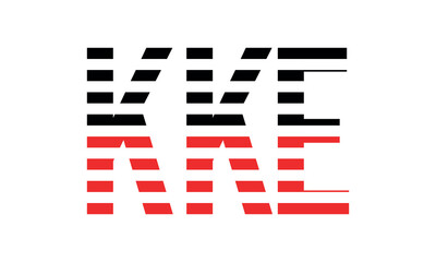 KKE three initial letter iconic line negative space minimal logo design vector template. monogram, abstract, wordmark, business, typography, minimalist, brand, company, flat, modern, unique, simple