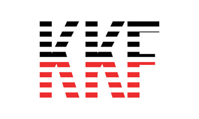 KKF three initial letter iconic line negative space minimal logo design vector template. monogram, abstract, wordmark, business, typography, minimalist, brand, company, flat, modern, unique, simple