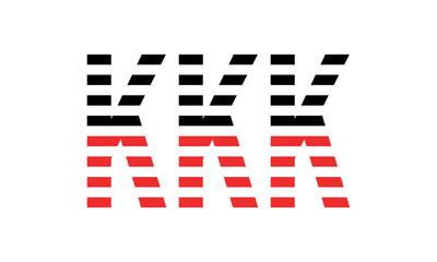 KKK three initial letter iconic line negative space minimal logo design vector template. monogram, abstract, wordmark, business, typography, minimalist, brand, company, flat, modern, unique, simple