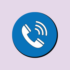 
Phone call icon. Telephone icon symbol. vector illustration