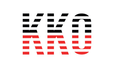 KKO three initial letter iconic line negative space minimal logo design vector template. monogram, abstract, wordmark, business, typography, minimalist, brand, company, flat, modern, unique, simple