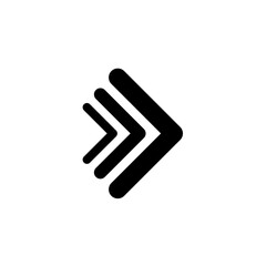 Obraz premium Right direction icon vector illustration with white background 