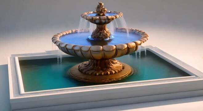 View of water flowing from a fountain