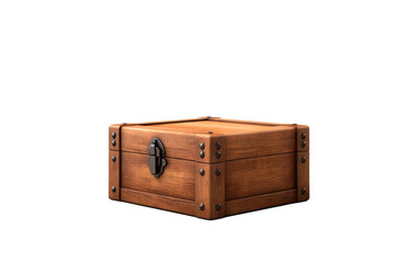 Timeless Craft Wooden Box on White or PNG Transparent Background.