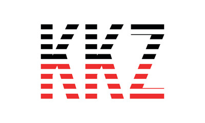 KKZ three initial letter iconic line negative space minimal logo design vector template. monogram, abstract, wordmark, business, typography, minimalist, brand, company, flat, modern, unique, simple