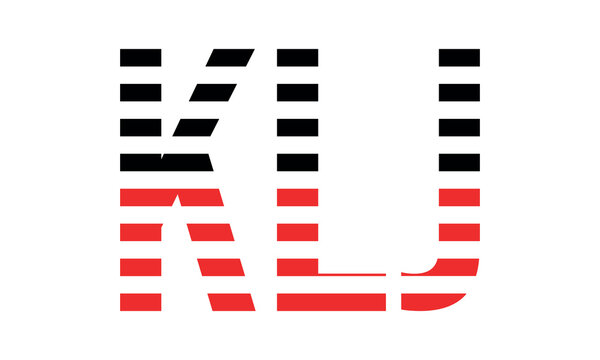 KLJ three initial letter iconic line negative space minimal logo design vector template. monogram, abstract, wordmark, business, typography, minimalist, brand, company, flat, modern, unique, simple