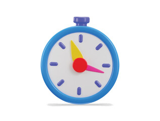 stopwatch timer icon 3d rendering vector illustration