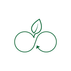 circular economy icons on white background	