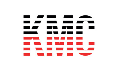 KMC three initial letter iconic line negative space minimal logo design vector template. monogram, abstract, wordmark, business, typography, minimalist, brand, company, flat, modern, unique, simple