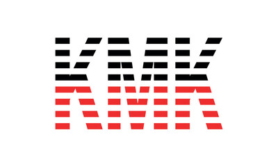 KMK three initial letter iconic line negative space minimal logo design vector template. monogram, abstract, wordmark, business, typography, minimalist, brand, company, flat, modern, unique, simple