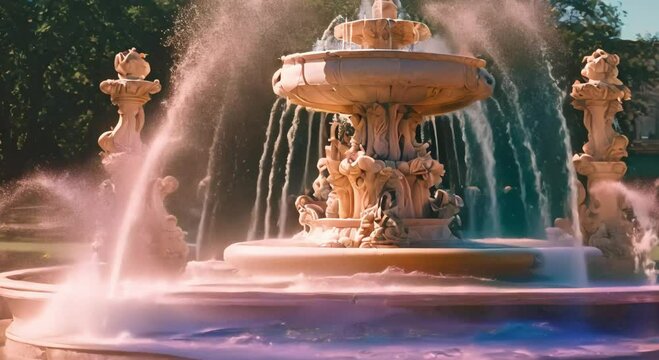 View of water flowing from a fountain