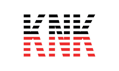 KNK three initial letter iconic line negative space minimal logo design vector template. monogram, abstract, wordmark, business, typography, minimalist, brand, company, flat, modern, unique, simple