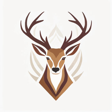 deer logo on a white background © Hogr