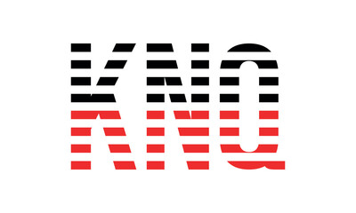 KNQ three initial letter iconic line negative space minimal logo design vector template. monogram, abstract, wordmark, business, typography, minimalist, brand, company, flat, modern, unique, simple