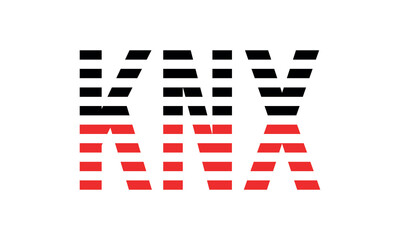 KNX three initial letter iconic line negative space minimal logo design vector template. monogram, abstract, wordmark, business, typography, minimalist, brand, company, flat, modern, unique, simple