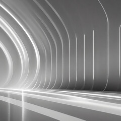 White background 3D room light abstract space technology tunnel stage floor 2