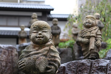 Fototapeta na wymiar Jizo of the 16 Arhats in Rokkaku-do Temple, Kyoto, Japan