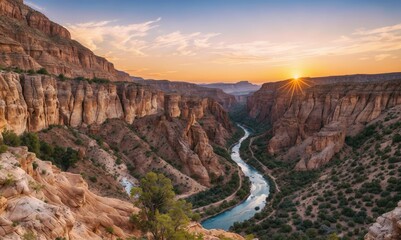 Sunlit Canyon Serenity