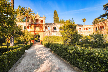 Alcazar Gardens in Seville, Andalusia