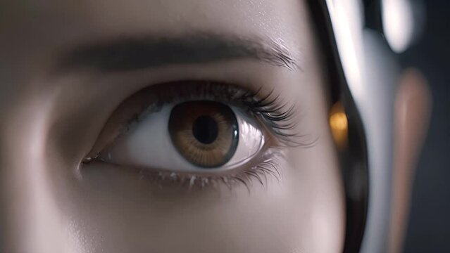 Artificial Intelligence AI Robot Female Cyborg Concept Generative AI