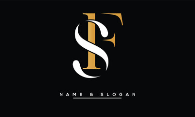 Obraz premium FS, SF, F, S Abstract Letters Logo Monogram