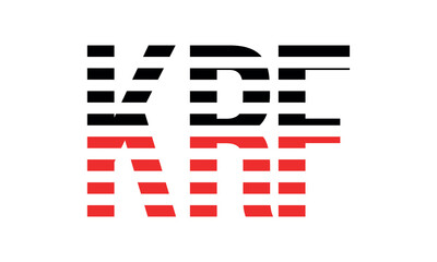 KRF three initial letter iconic line negative space minimal logo design vector template. monogram, abstract, wordmark, business, typography, minimalist, brand, company, flat, modern, unique, simple