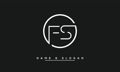 FS,  SF,  F,  S  Abstract  Letters  Logo  Monogram