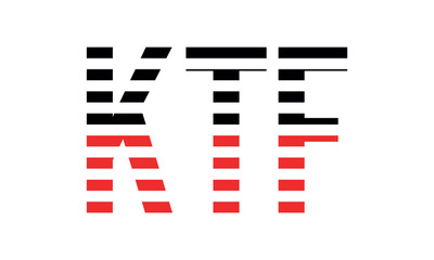KTF three initial letter iconic line negative space minimal logo design vector template. monogram, abstract, wordmark, business, typography, minimalist, brand, company, flat, modern, unique, simple