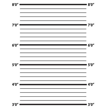 Police station background with stadiometer