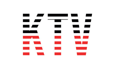 KTV three initial letter iconic line negative space minimal logo design vector template. monogram, abstract, wordmark, business, typography, minimalist, brand, company, flat, modern, unique, simple