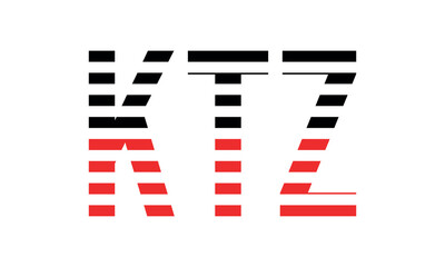 KTZ three initial letter iconic line negative space minimal logo design vector template. monogram, abstract, wordmark, business, typography, minimalist, brand, company, flat, modern, unique, simple