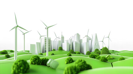 Naklejka premium Eco-friendly banner design, Planet and Energy conservation concepts, Illustration