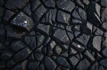 close up of black stones