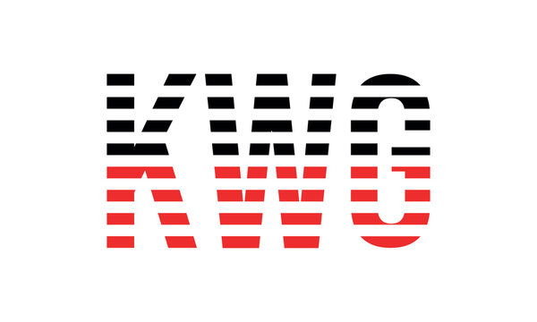 KWG three initial letter iconic line negative space minimal logo design vector template. monogram, abstract, wordmark, business, typography, minimalist, brand, company, flat, modern, unique, simple