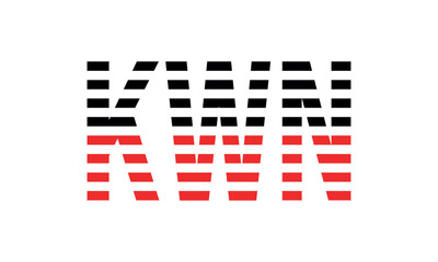 KWN three initial letter iconic line negative space minimal logo design vector template. monogram, abstract, wordmark, business, typography, minimalist, brand, company, flat, modern, unique, simple