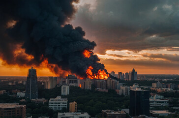 fire in the city