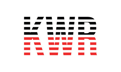 KWR three initial letter iconic line negative space minimal logo design vector template. monogram, abstract, wordmark, business, typography, minimalist, brand, company, flat, modern, unique, simple