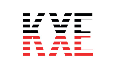 KXE three initial letter iconic line negative space minimal logo design vector template. monogram, abstract, wordmark, business, typography, minimalist, brand, company, flat, modern, unique, simple